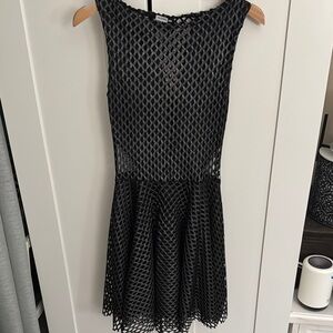 Elegant Black Mesh Dress